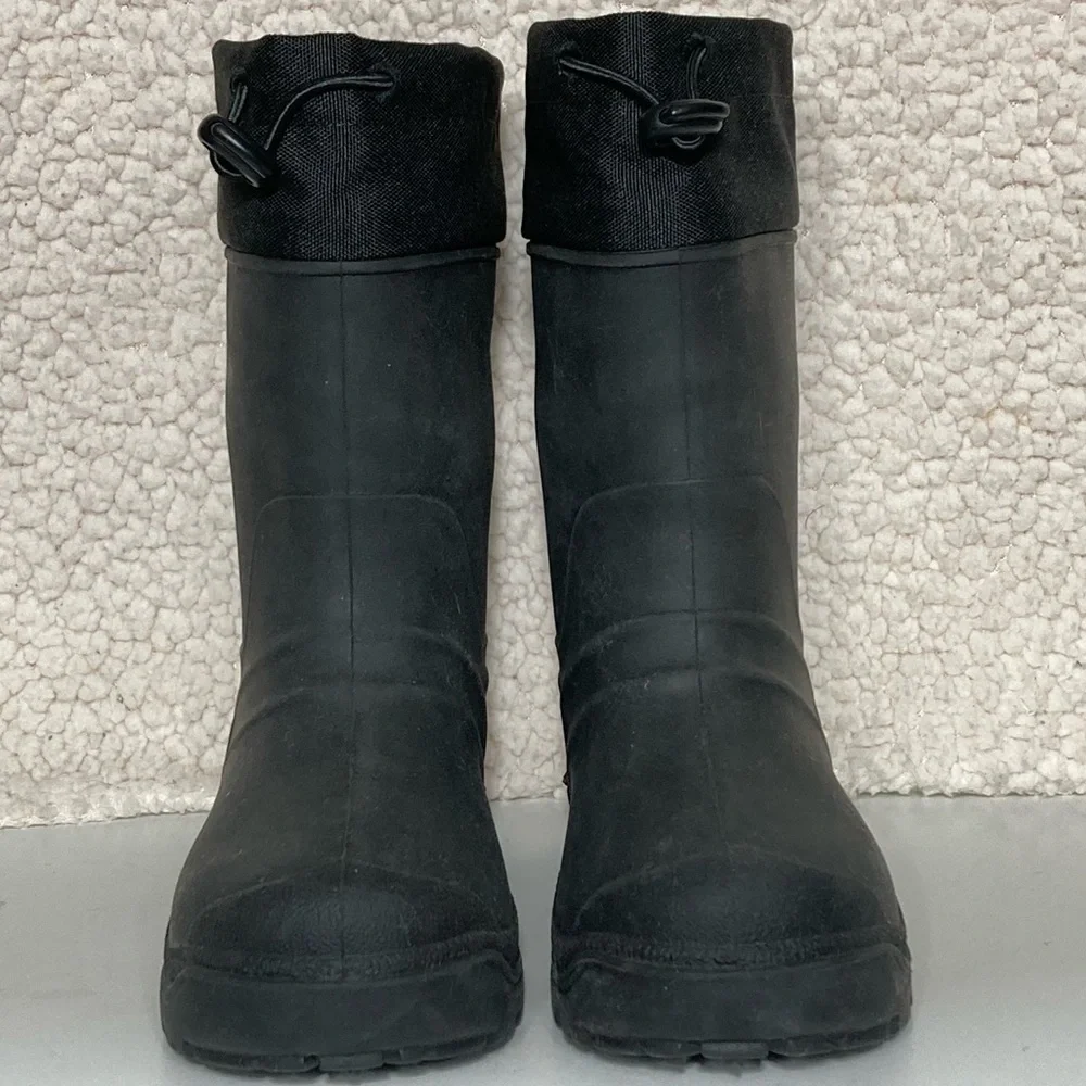 Wonder Nation Kids Black Ice Storm Waterproof Insulated Winter Snow Boots SZ 10